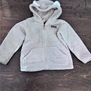 Patagonia Kids Cream Fleece Sherpa Hoodie